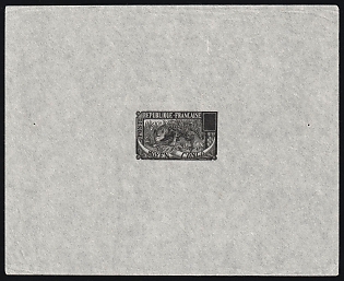 1907-17 Middle Congo, French Colonies, Trial Color Proof, Thin Paper, Rare