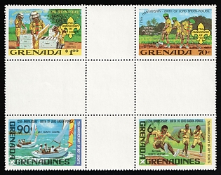 1982 Grenada and the Grenadines, Se-tenant, Gutter Block