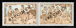 1989 7c Cyprus, Pair, Specimen