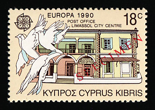 1990 18c Cyprus, Specimen