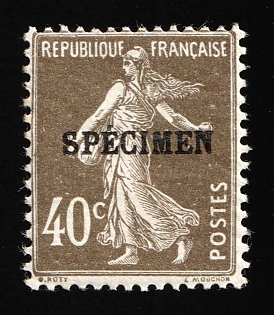 1925 40c France, Specimen