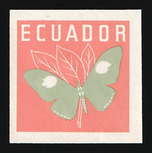 1961 20c Republic of Ecuador, Proof, Trial Color Imperforate