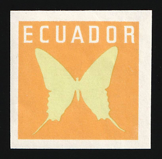 1961 50c Republic of Ecuador, Trial Color Proof, Imperforate