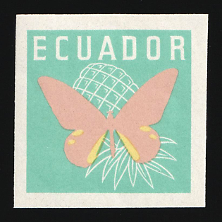 1961 80c Republic of Ecuador, Trial Color Proof, Imperforate