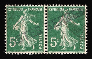 1916-18 5c Serbian Post Office in Corfu, 'POSTES SERBES', Pair