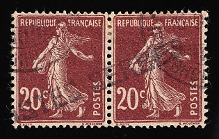 1916-18 20c Serbian Post Office in Corfu, 'POSTES SERBES', Pair, Signed