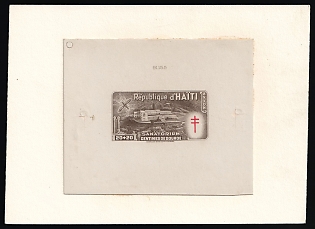 1949 20c+20c Republic of Haiti, Airmail, Proof Sheetlet