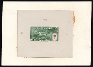 1949 30c+30c Republic of Haiti, Airmail, Proof Sheetlet, Signed