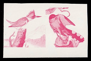 1985 55с Federation of Saint Kitts and Nevis. Pair, Trial Color Proof, Imperforate