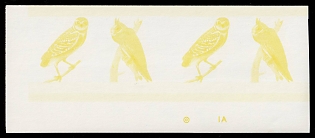 1985 2d Federation of Saint Kitts and Nevis, Strip, Trial Color Proofs, Imperforate, Margin, Sheet Inscription