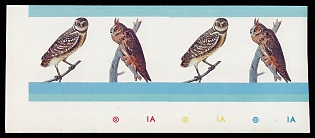 1985 2d Federation of Saint Kitts and Nevis, Strip, Trial Color Proofs, Imperforate, Margin, Sheet Inscription