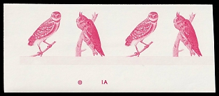 1985 2d Federation of Saint Kitts and Nevis, Strip, Trial Color Proofs, Imperforate, Margin, Sheet Inscription