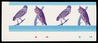 1985 2d Federation of Saint Kitts and Nevis, Strip, Trial Color Proofs, Imperforate, Margin, Sheet Inscription