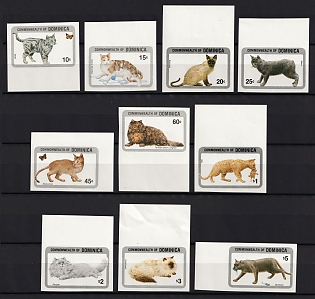 1984 Commonwealth of Dominica, Die Proofs, Imperforate, Margin, Complete Set