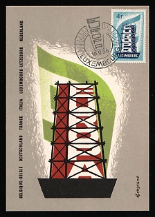 1956 (15 Sep) 'Europa CEPT', Luxembourg, FDC Postcard used in Luxembourg, franked with 4fr, Commemorative Postmark