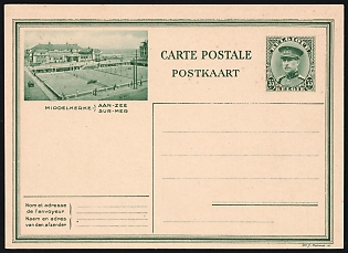 35c Belgium Postal Stationery Postcard, Mint