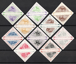 1955 Lundy Island, Great Britain, Imperforate, Pairs, Local, Private Issue