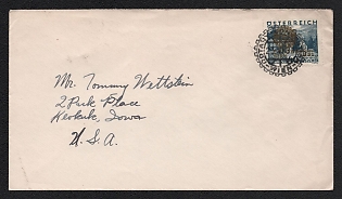 1931 (25 Jun) Austria, Cover from Vienna (Austria) to Keokuk, Iowa (United States), franked with 40g+40g