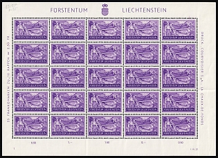 1937 10rp Liechtenstein, Full Sheet