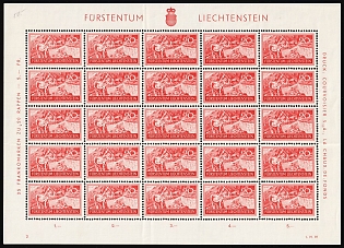 1937 20rp Liechtenstein, Full Sheet
