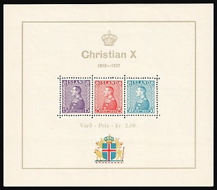 1937 Iceland, Souvenir Sheet