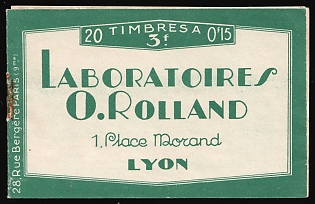1926 Advertising Complete Booklet with stamps of France