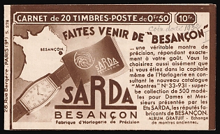 1932 Advertising Complete Booklet with stamps of France, Excellent Condition