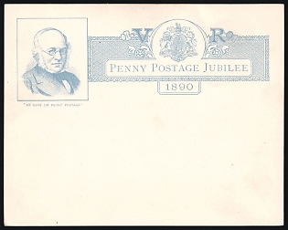 1890 'Penny Postage Jubilee 1890', Postcard, Mint