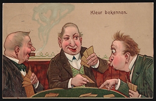 1911 (23 Nov) Netherlands, 'Show your true face', Postcard from Schiedam to Rotterdam franked with 1c