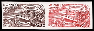 1978 0.80fr Principality of Monaco, Pair, Imperforate, Trial Color Proofs