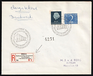 1964 (12 Sep) Netherlands, 'Space Travel on Postage Stamps from Icarus to the Present', Registered Cover from Breda to Bussum franked with 2c and 40c, Commemorative Postmarks