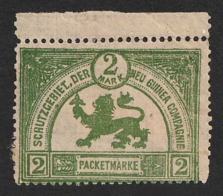 1888 2m New Guinea, Germany Colony, Parcel Stamp, Margin