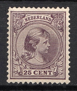 1891-93 25c Netherlands