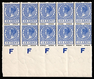 1926 15c Netherlands, Block, Margin