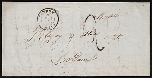 1850 (27 May) France, Pre-adhesive Period Stampless Cover from Condom to Bordeaux