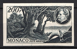 1955 200fr Principality of Monaco, Trial Color Proof, Imperforate