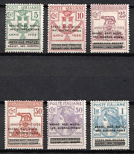 1924 Italy, National Veterans Association, Revenue Stamps