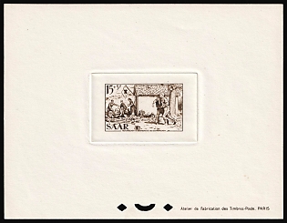 1956 15+5fr Saarland, Germany, Ministerblock, Deluxe Sheet