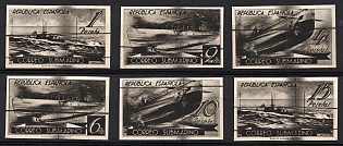 1938 Kingdom of Spain, Submarine, U-Boot, Trial Color Proofs, Imperforate, Complete Set
