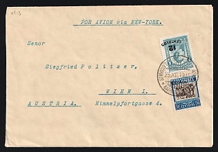 1935 (Dec. 23) Colombia: Airmail/Surface cover to Vienna, Austria franked with 12c on 1p Sucre, 30c Coffee tied by 'Barranquilla' postmark