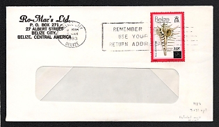 1983 (8 Mar) Belize Cover to Belize City (Belize), franked with 10c, with black handstamp
