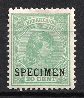 1891-93 20c Netherlands, Specimen