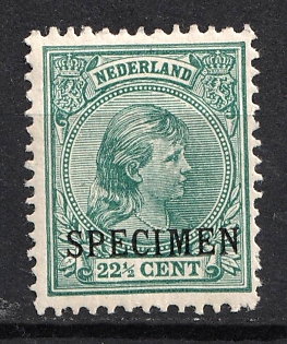 1891-93 22.5c Netherlands, Specimen