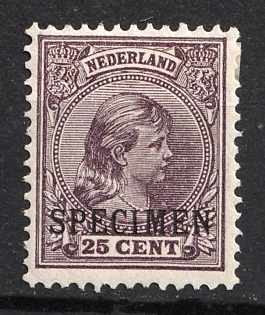 1891-93 25c Netherlands, Specimen