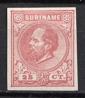 1875-79 25c Suriname, Netherlands Colonies, Plate Proof