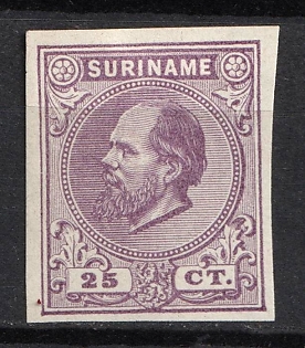 1875-79 25c Suriname, Netherlands Colonies, Plate Proof