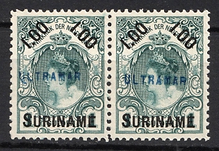 1900 1g Suriname, Netherlands Colonies, 'Ultramar', Overseas Specimens, Pair