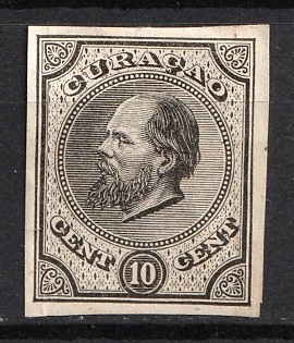 1876-89 10c Curacao, Netherlands Colonies, Plate Proof
