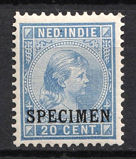 1892-97 20c Netherlands East Indies, Netherlands Colonies, Specimen