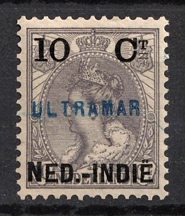 1899-1900 10c Netherlands East Indies, Netherlands Colonies, 'Ultramar', Overseas Specimen